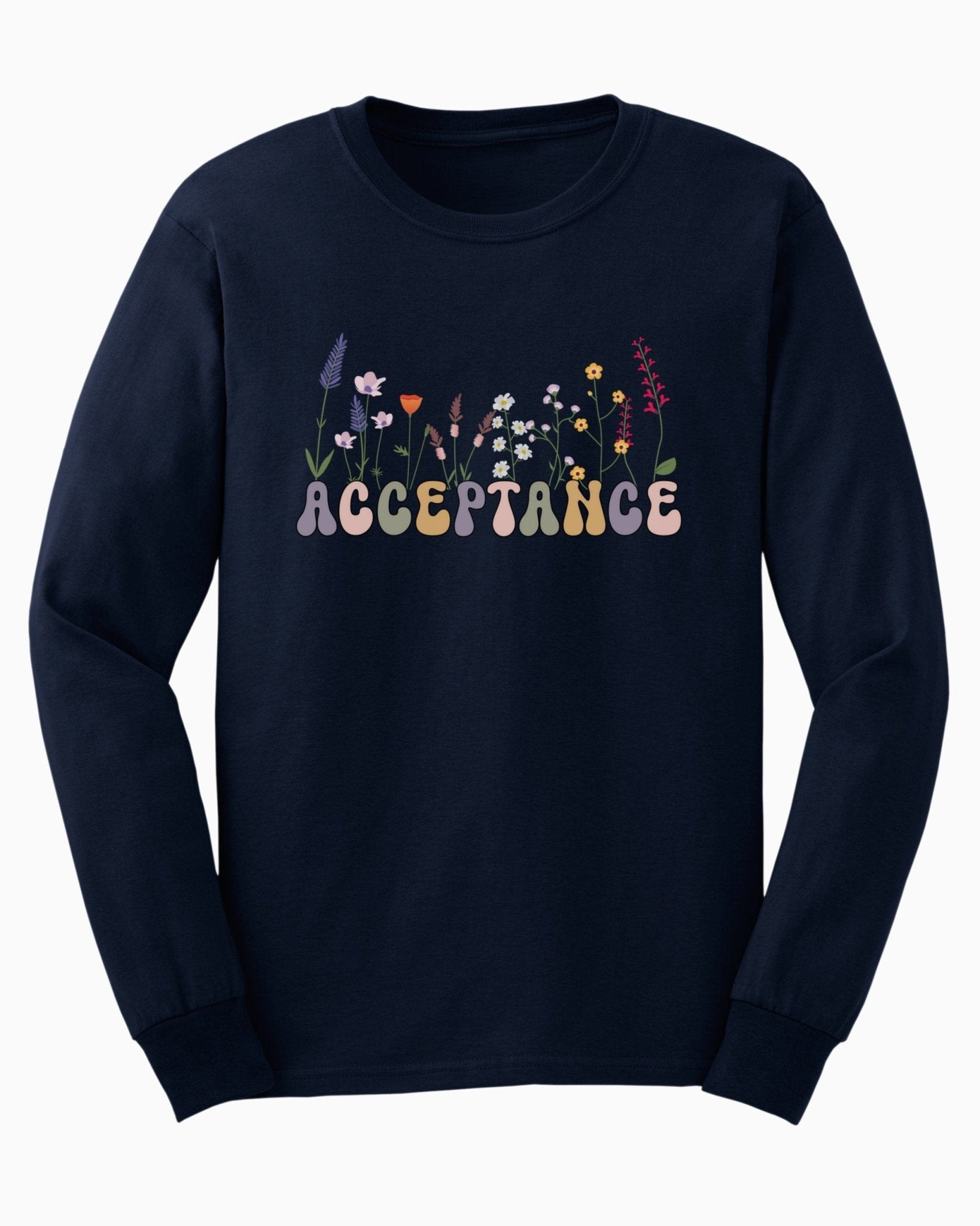 Autism Long - sleeve - Acceptance Wildflowers Long Sleeve T-Shirt - Daily Bloom