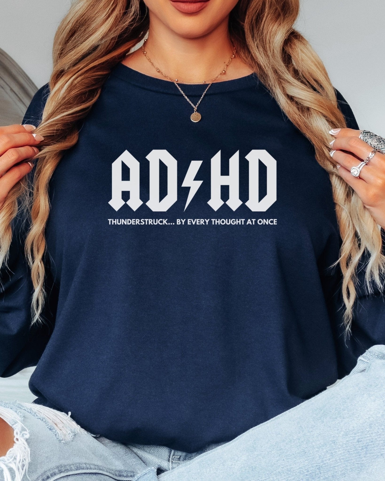 Autism Long - sleeve - AD/HD Thunderstruck Long Sleeve T-Shirt - Daily Bloom
