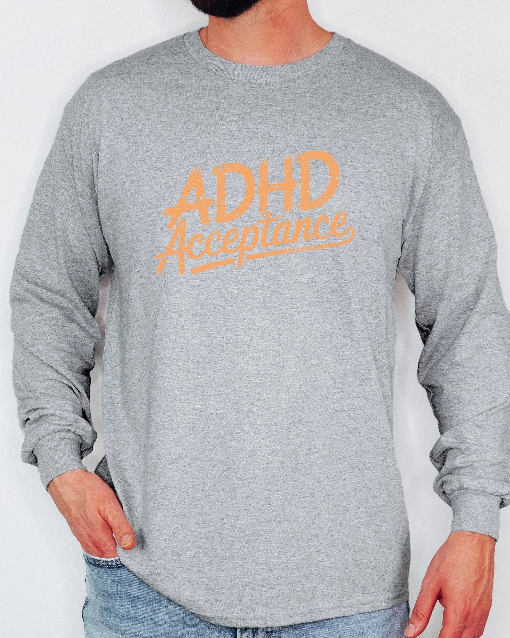 Autism Long - sleeve - ADHD Acceptance Grunge Style Long Sleeve T-Shirt - Daily Bloom