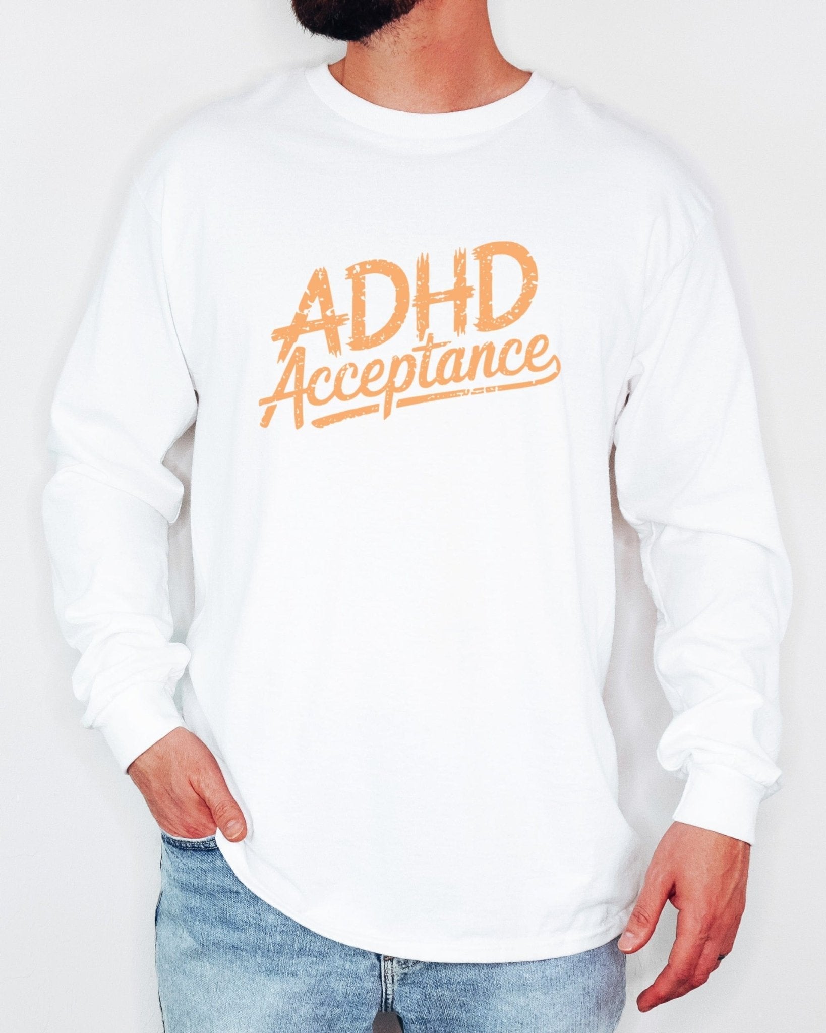 Autism Long - sleeve - ADHD Acceptance Grunge Style Long Sleeve T-Shirt - Daily Bloom