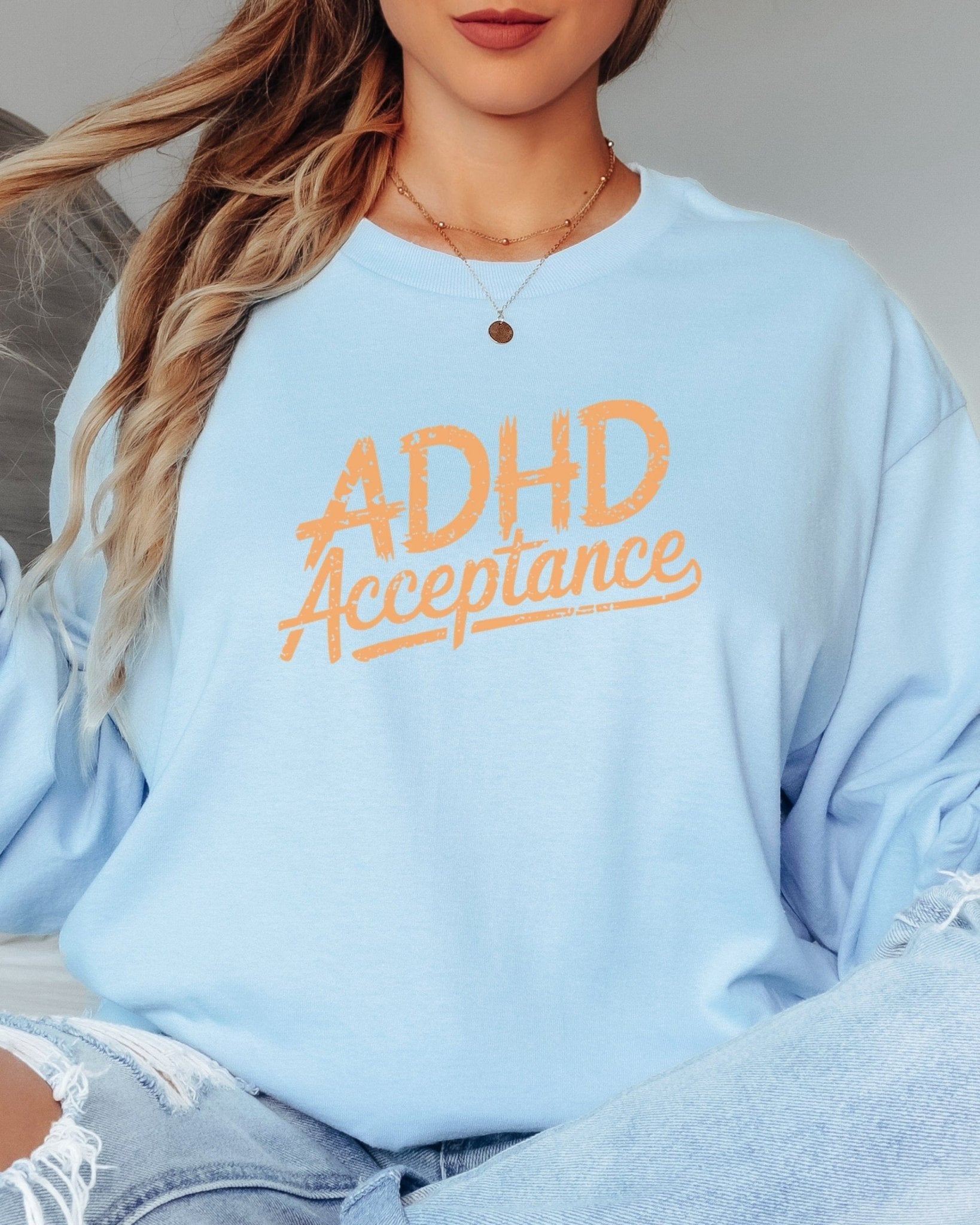Autism Long - sleeve - ADHD Acceptance Grunge Style Long Sleeve T-Shirt - Daily Bloom