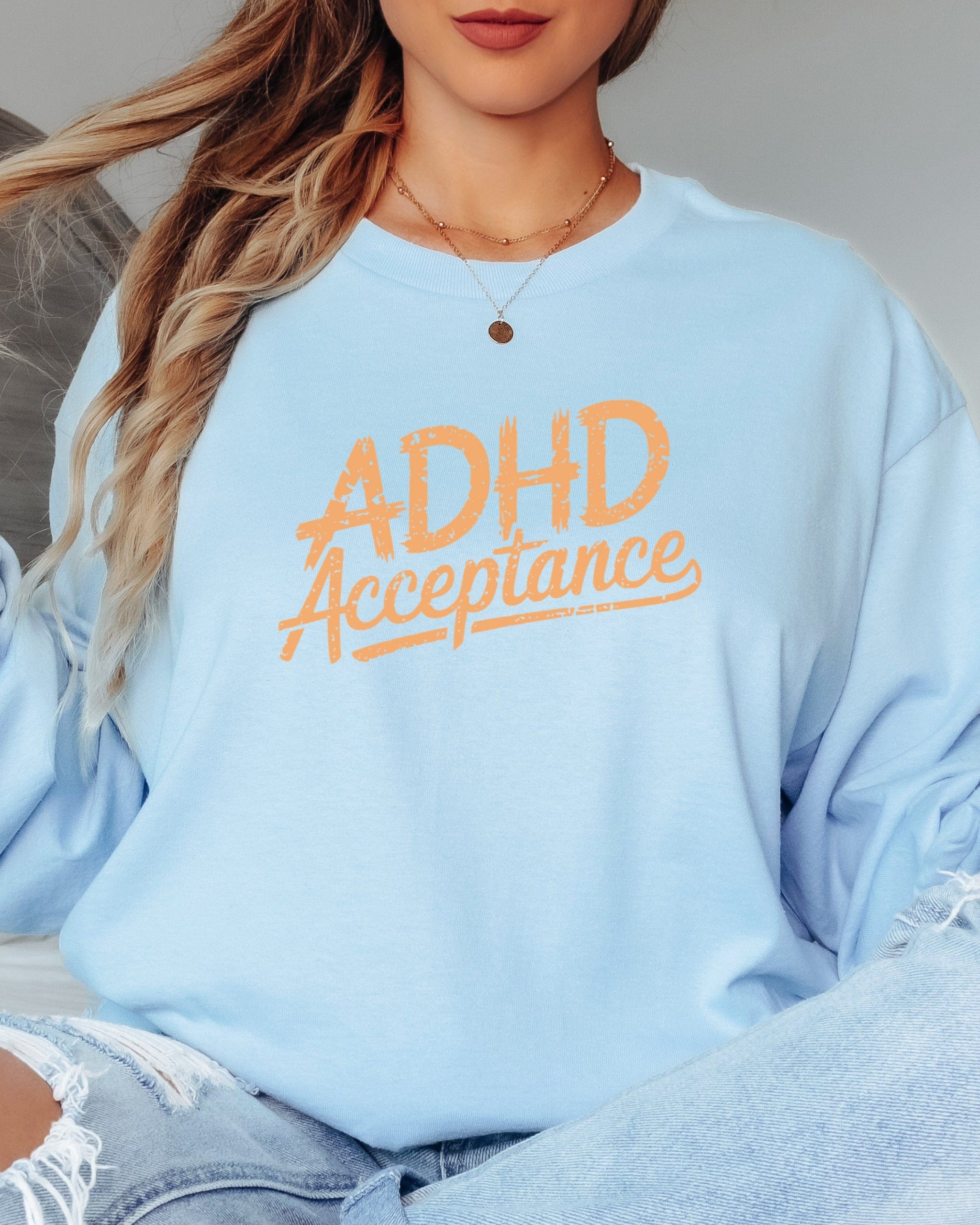 Autism Long-sleeve By Daily Bloom ADHD Acceptance Grunge Style Long Sleeve T-Shirt