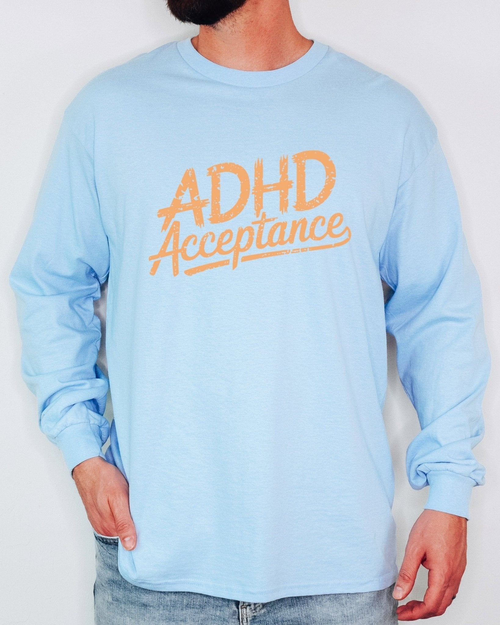 Autism Long - sleeve - ADHD Acceptance Grunge Style Long Sleeve T-Shirt - Daily Bloom