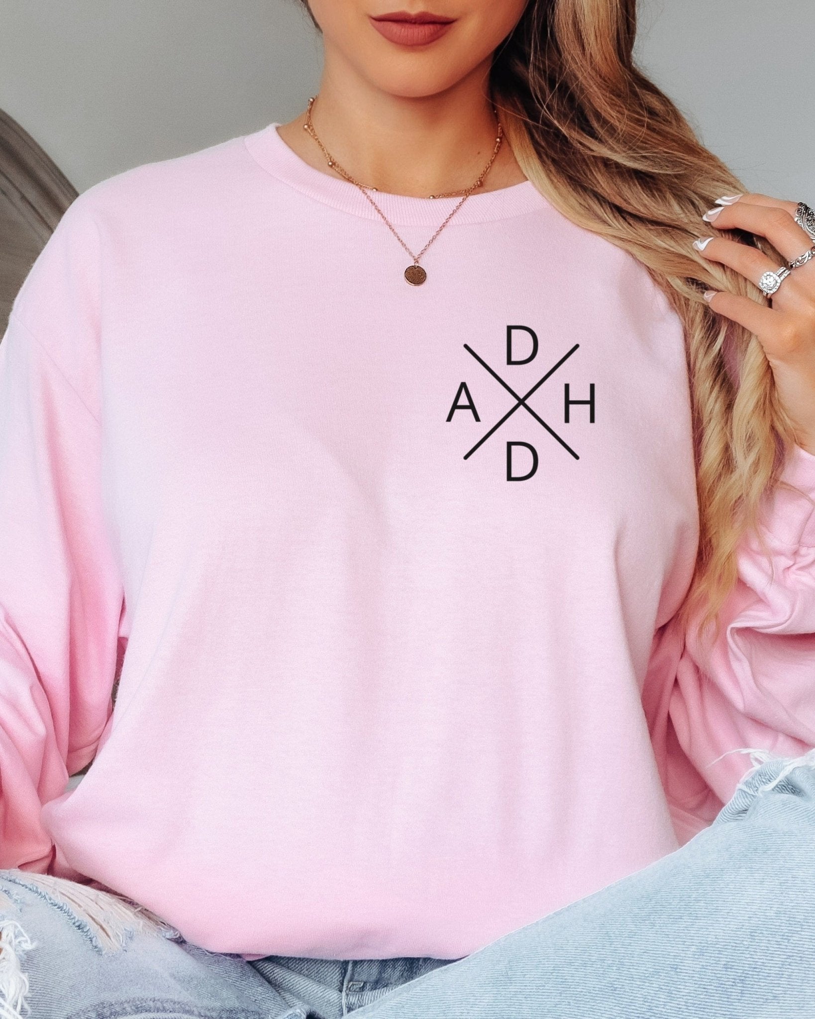 Autism Long - sleeve - ADHD Cross Long Sleeve T-Shirt - Daily Bloom