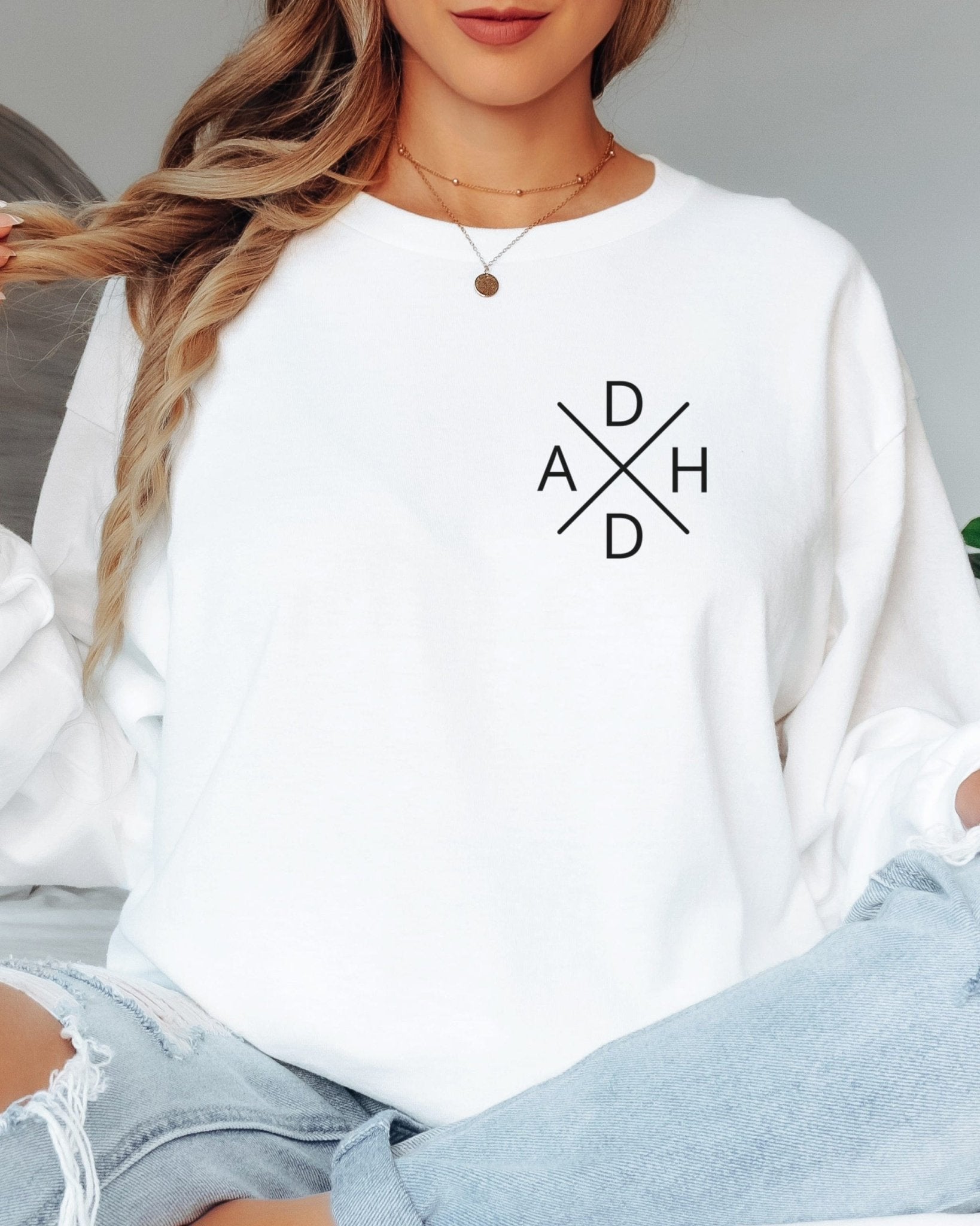 Autism Long - sleeve - ADHD Cross Long Sleeve T-Shirt - Daily Bloom