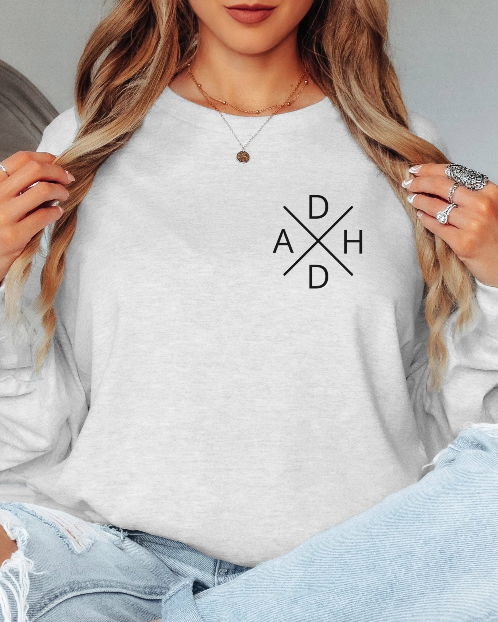 Autism Long - sleeve - ADHD Cross Long Sleeve T-Shirt - Daily Bloom