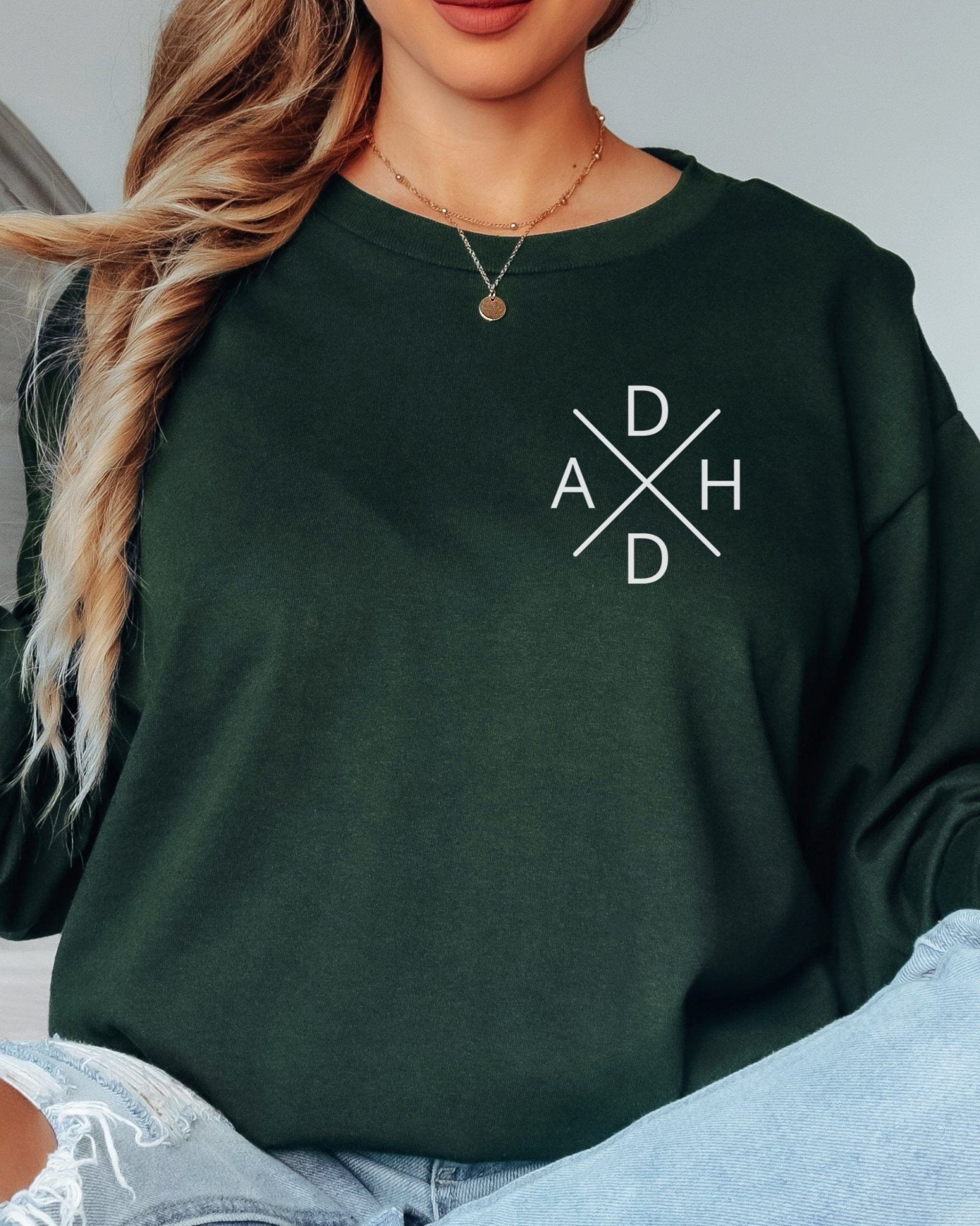 Autism Long - sleeve - ADHD Cross Long Sleeve T-Shirt - Daily Bloom