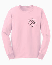Autism Long-sleeve By Daily Bloom ADHD Cross Long Sleeve T-Shirt S / Light Pink
