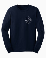 Autism Long-sleeve By Daily Bloom ADHD Cross Long Sleeve T-Shirt S / Navy