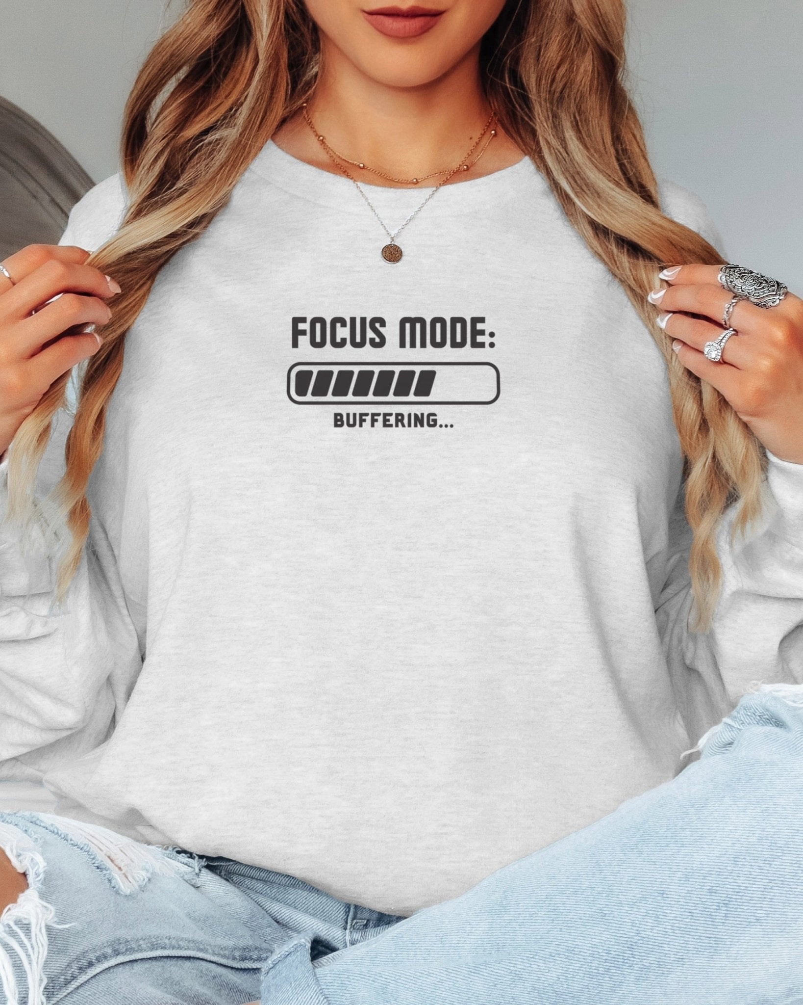 Autism Long - sleeve - ADHD Focus Mode Buffering Long Sleeve T-Shirt - Daily Bloom