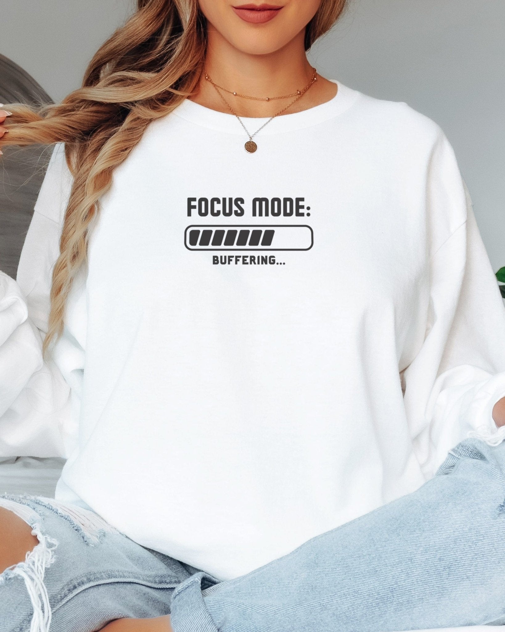 Autism Long - sleeve - ADHD Focus Mode Buffering Long Sleeve T-Shirt - Daily Bloom