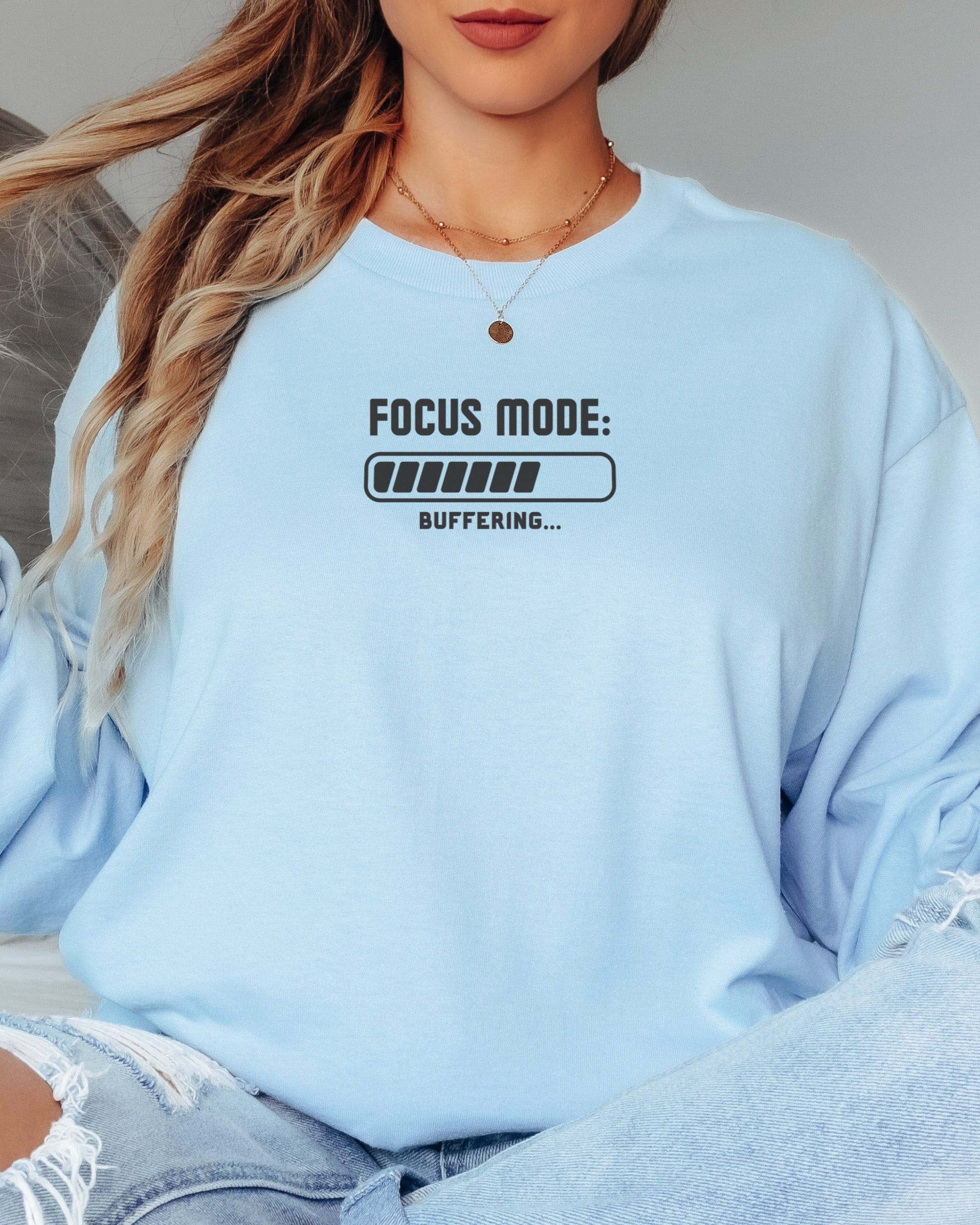 Autism Long-sleeve By Daily Bloom ADHD Focus Mode Buffering Long Sleeve T-Shirt