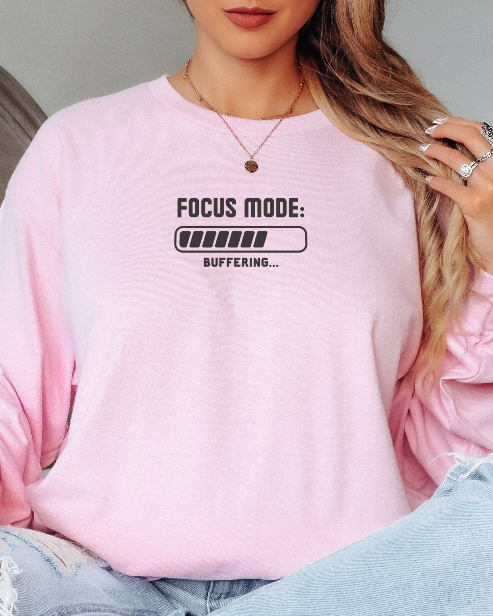 Autism Long - sleeve - ADHD Focus Mode Buffering Long Sleeve T-Shirt - Daily Bloom