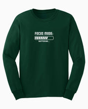 Autism Long-sleeve By Daily Bloom ADHD Focus Mode Buffering Long Sleeve T-Shirt S / Forest Green