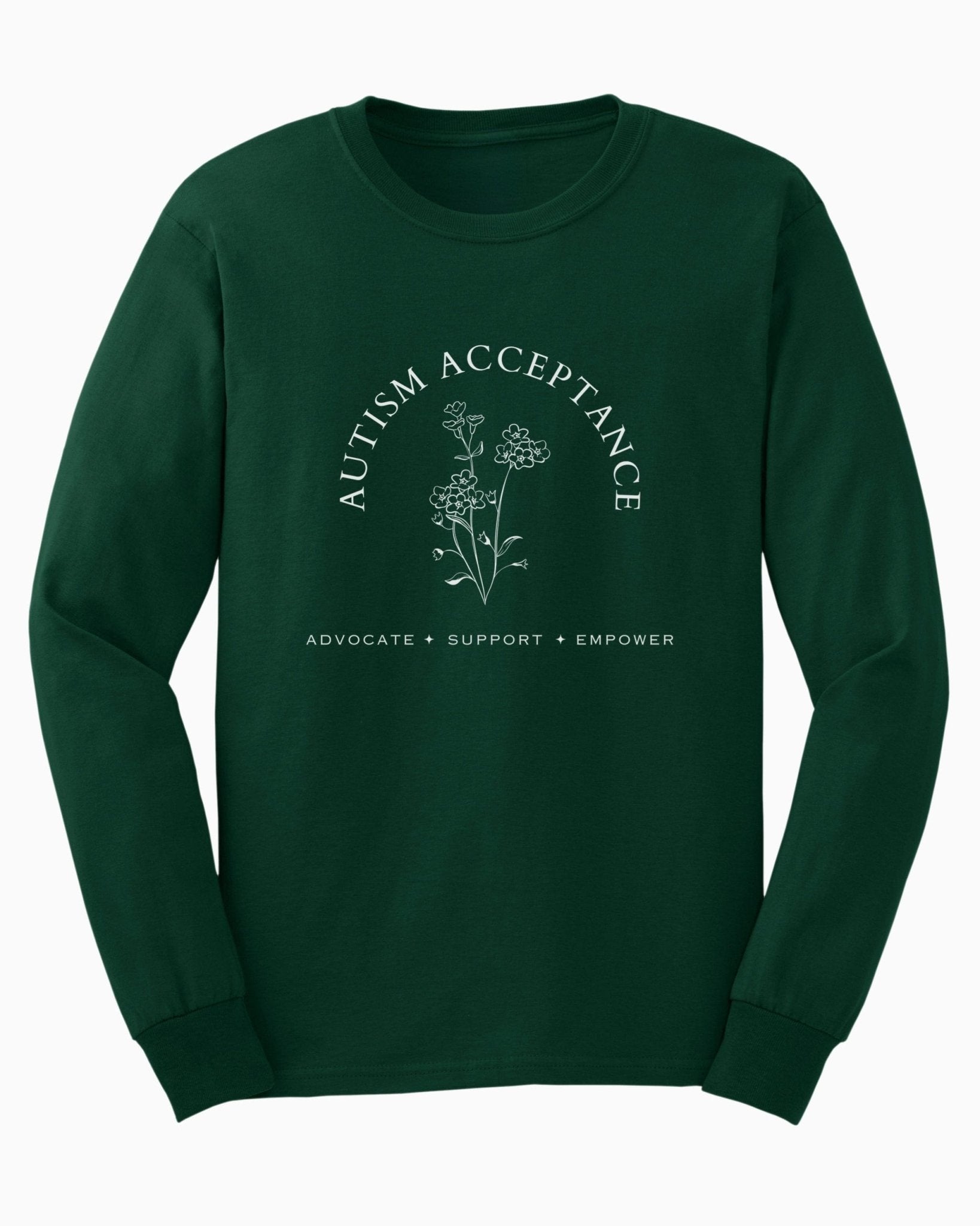Autism Long - sleeve - Autism Acceptance - Advocate Support Empower Long Sleeve T-Shirt - Daily Bloom