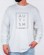 Autism Acceptance Box Long Sleeve T-Shirt-Neurodiversity, ADHD & Autism Awareness & Acceptance Long-sleeve by Daily Bloom