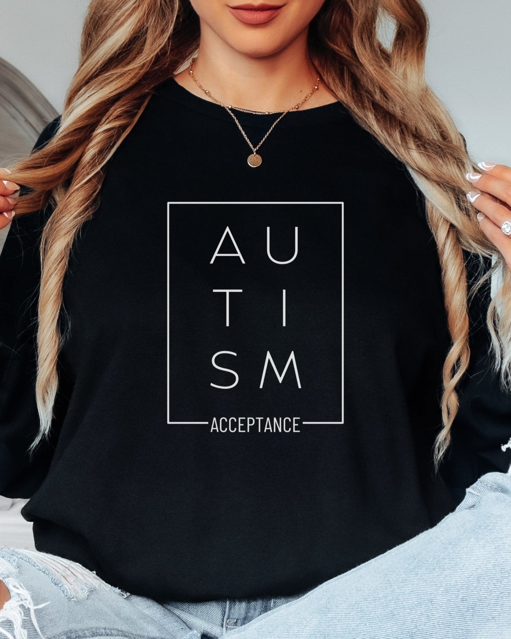 Autism Long - sleeve - Autism Acceptance Box Long Sleeve T-Shirt - Daily Bloom