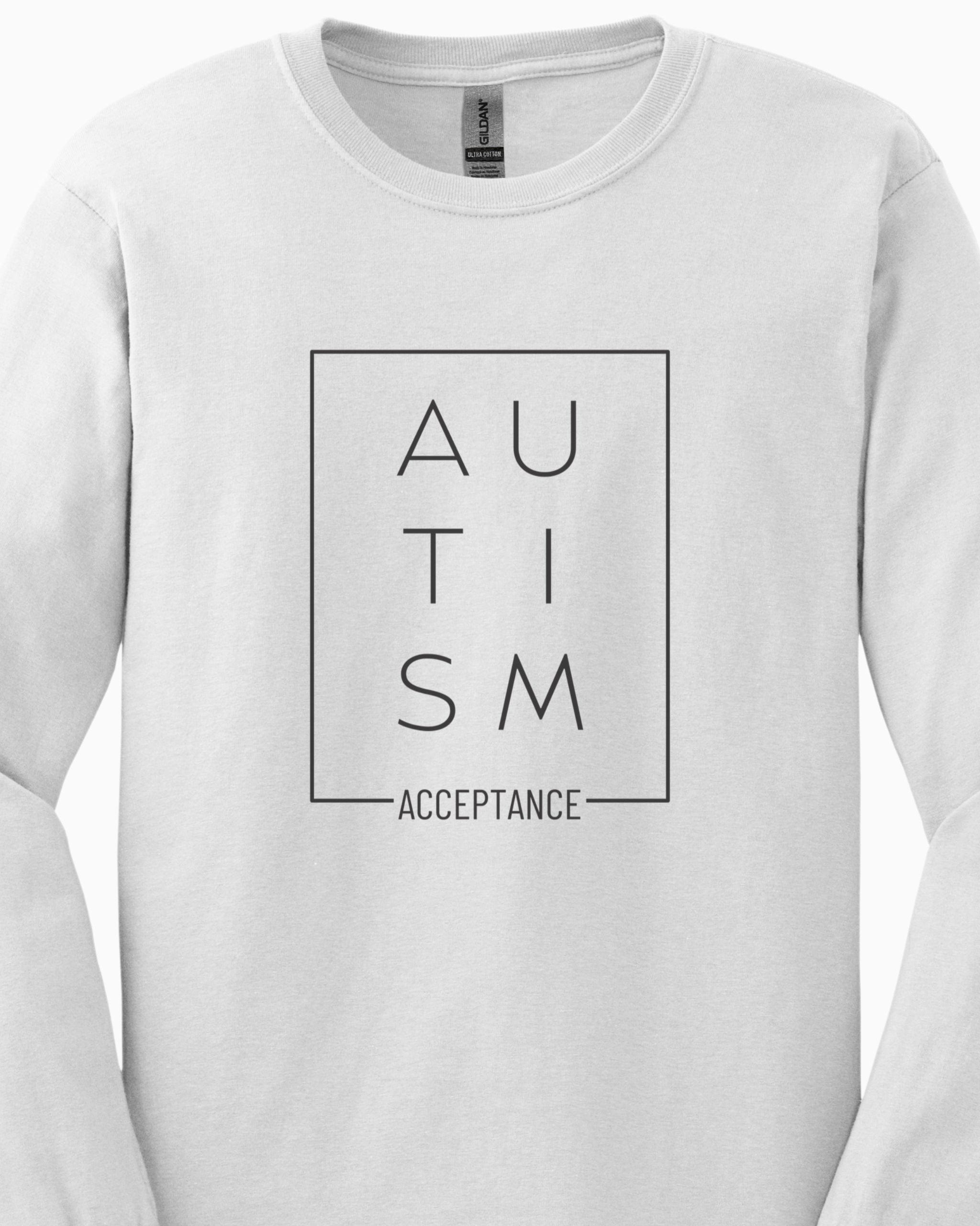 Autism Acceptance Box Long Sleeve T-Shirt-Neurodiversity, ADHD & Autism Awareness & Acceptance Long-sleeve by Daily Bloom