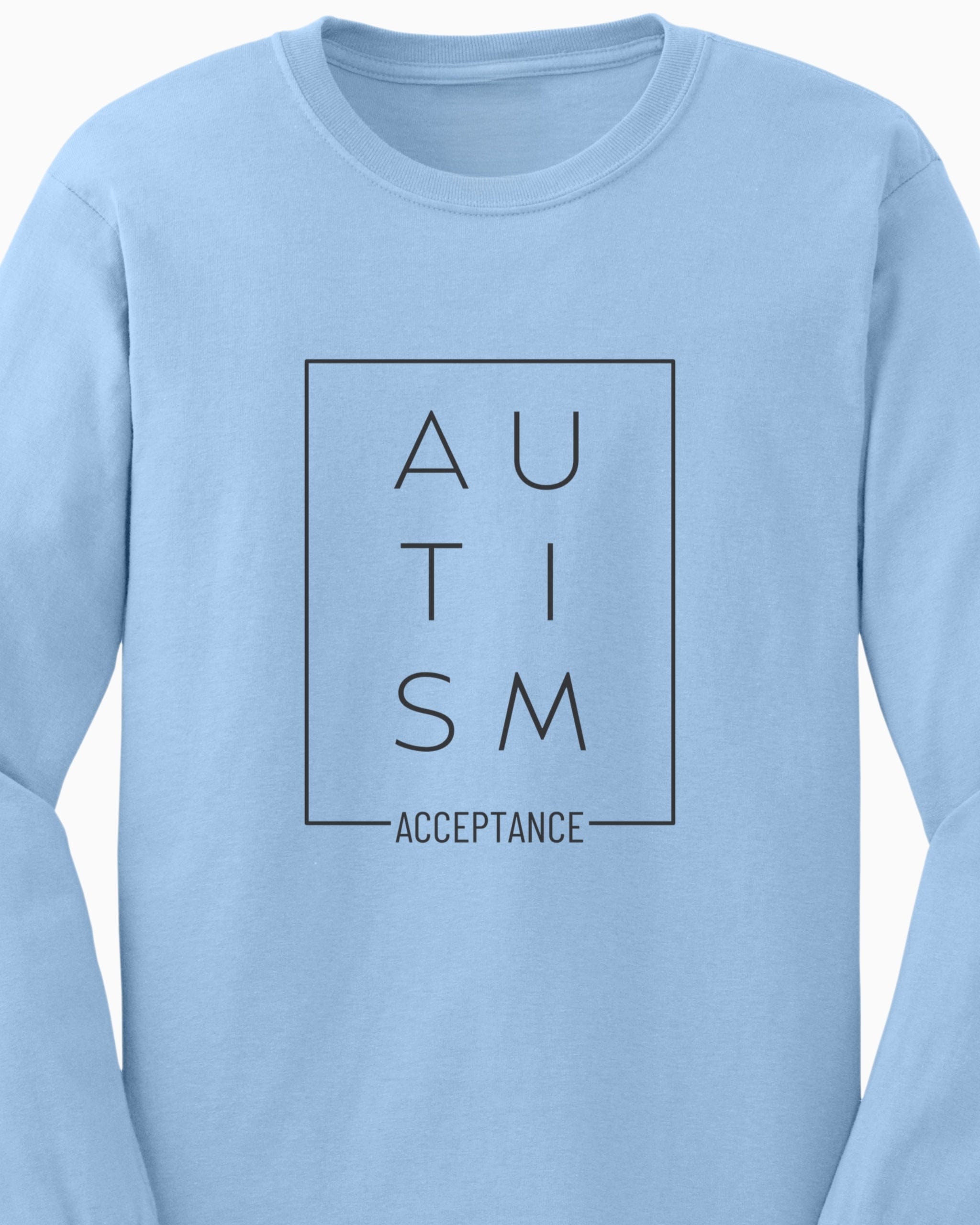 Autism Acceptance Box Long Sleeve T-Shirt-Neurodiversity, ADHD & Autism Awareness & Acceptance Long-sleeve by Daily Bloom