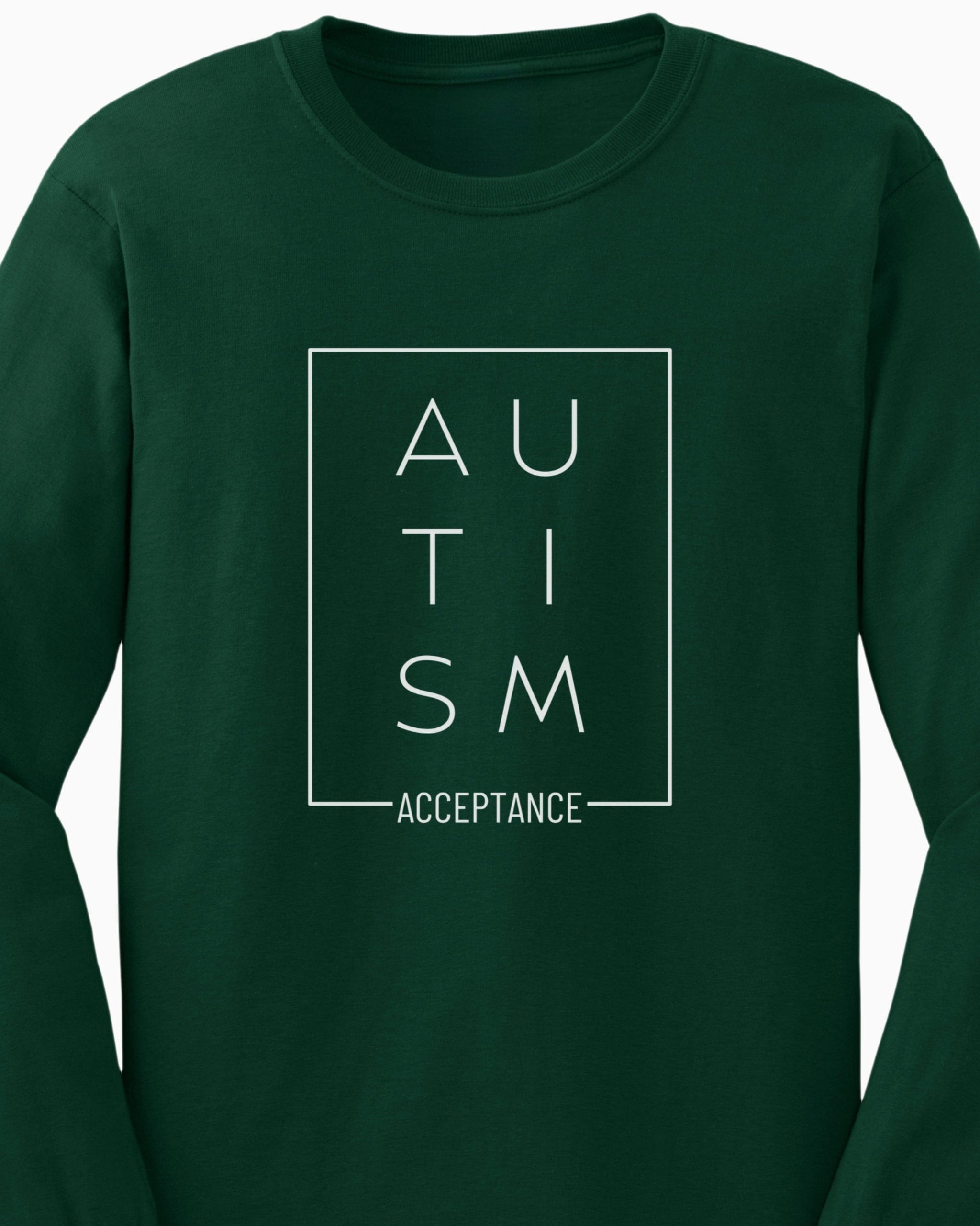 Autism Acceptance Box Long Sleeve T-Shirt-Neurodiversity, ADHD & Autism Awareness & Acceptance Long-sleeve by Daily Bloom