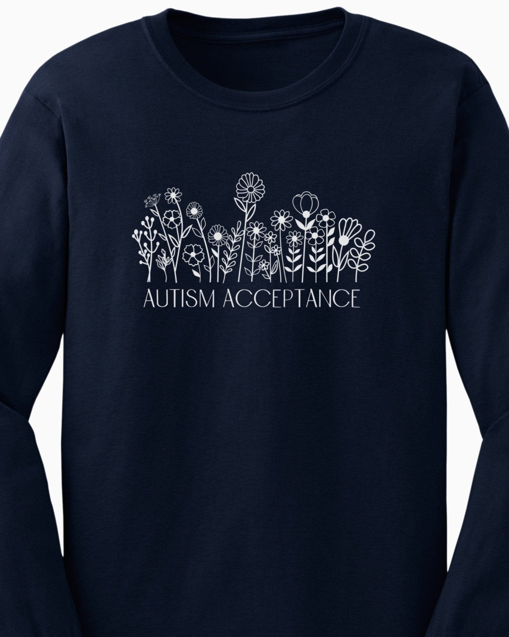 Autism Long - sleeve - Autism Acceptance Wildflowers Long Sleeve T-Shirt - Daily Bloom