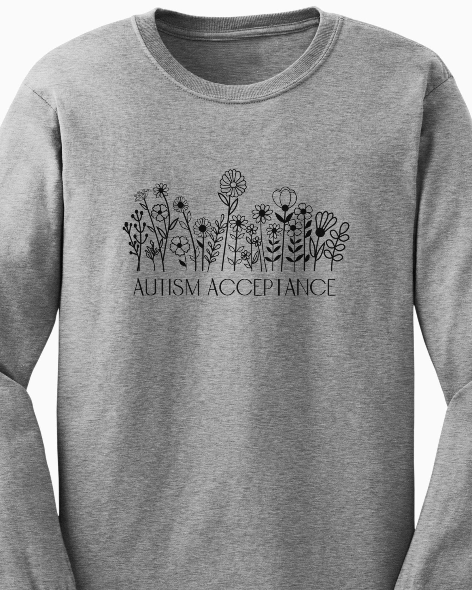 Autism Long - sleeve - Autism Acceptance Wildflowers Long Sleeve T-Shirt - Daily Bloom