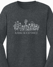 Autism Acceptance Wildflowers Long Sleeve T-Shirt-Neurodiversity, ADHD & Autism Awareness & Acceptance Long-sleeve by Daily Bloom