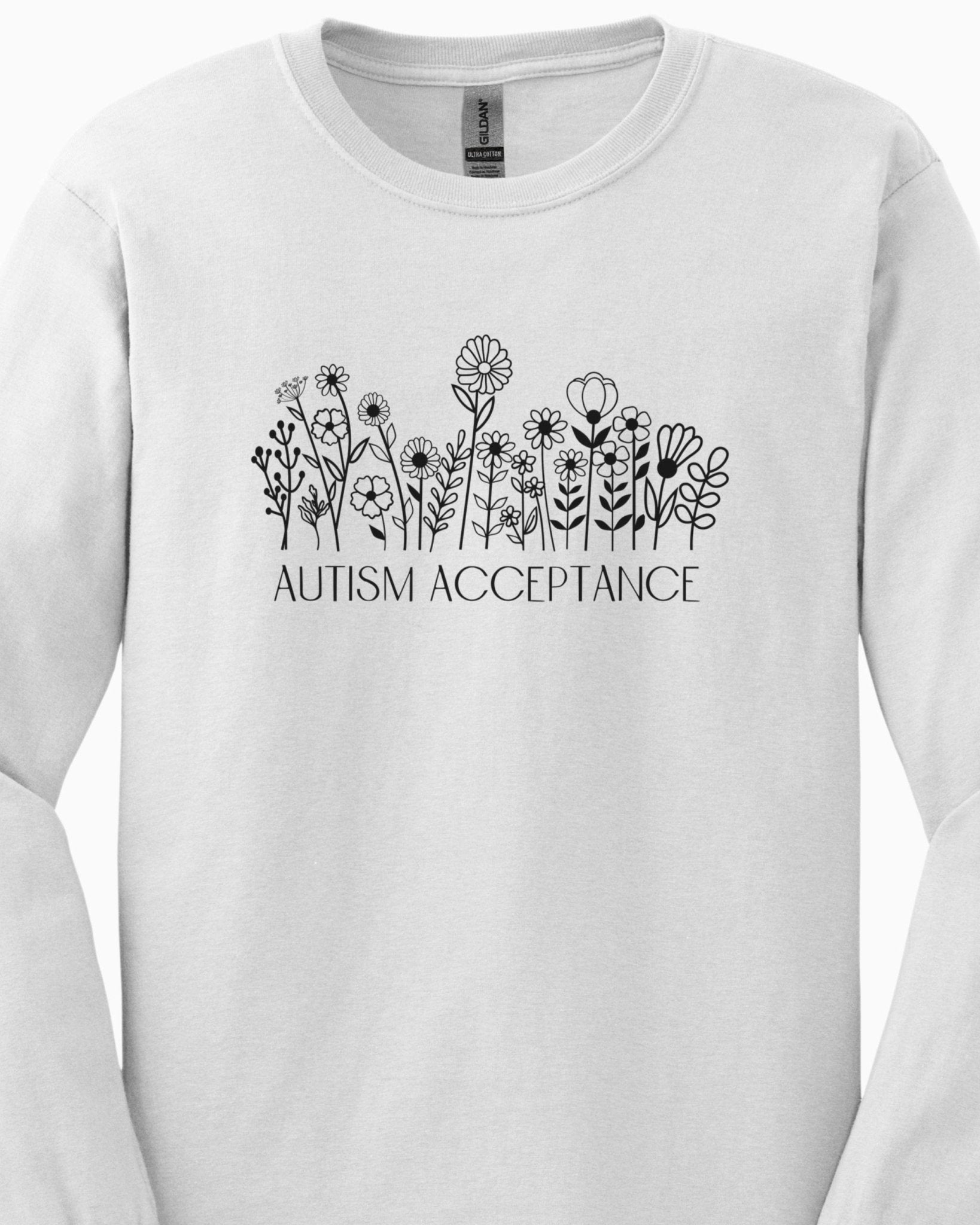Autism Long - sleeve - Autism Acceptance Wildflowers Long Sleeve T-Shirt - Daily Bloom