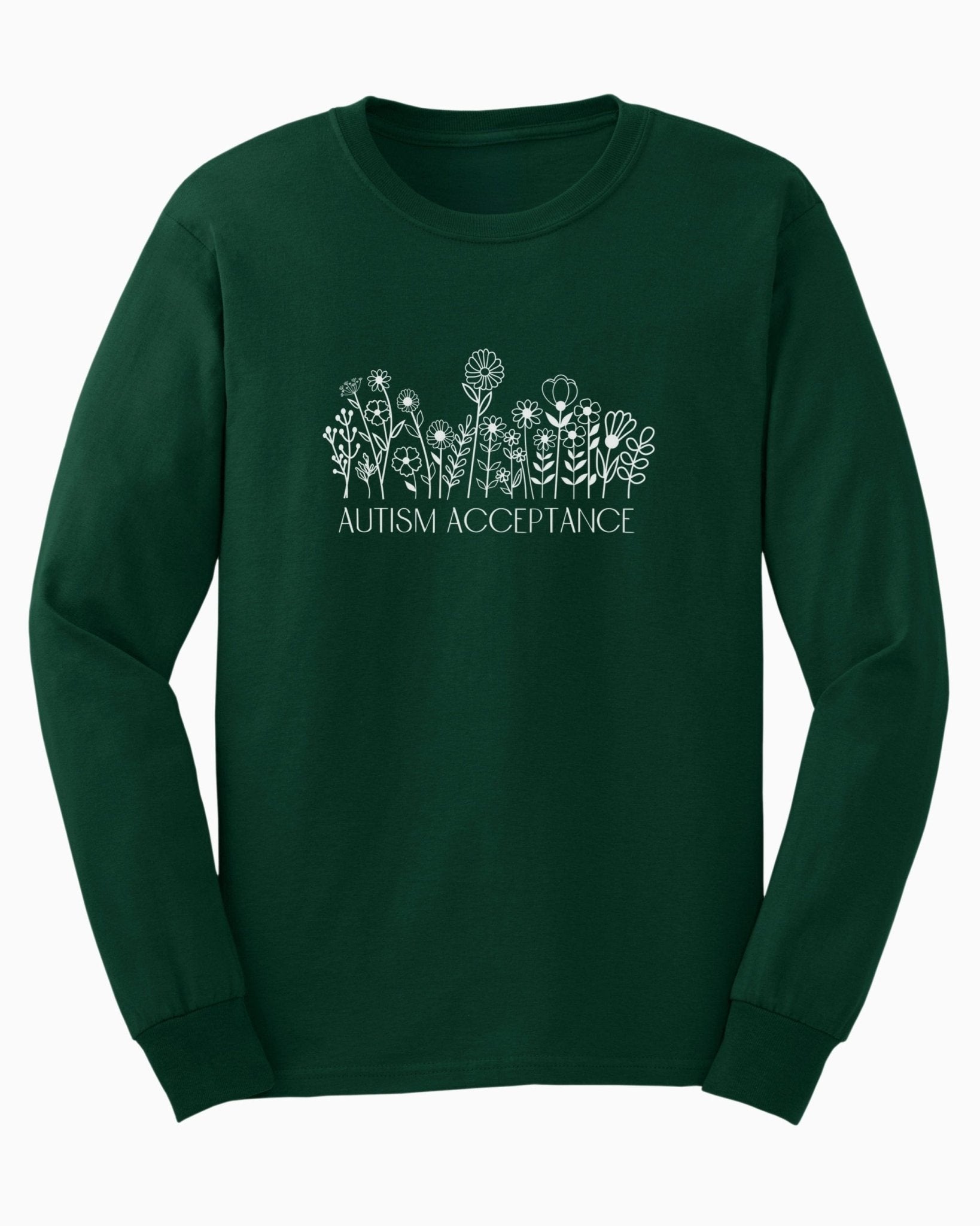 Autism Long - sleeve - Autism Acceptance Wildflowers Long Sleeve T-Shirt - Daily Bloom