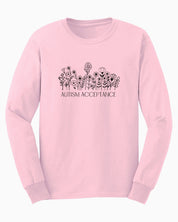 Autism Acceptance Wildflowers Long Sleeve T-Shirt-Light Pink-Neurodiversity, ADHD & Autism Awareness & Acceptance Long-sleeve by Daily Bloom