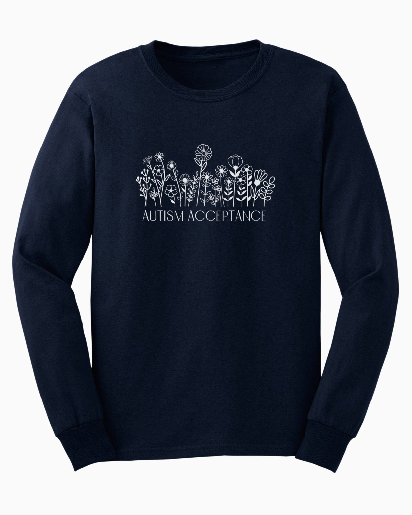 Autism Long - sleeve - Autism Acceptance Wildflowers Long Sleeve T-Shirt - Daily Bloom