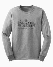 Autism Acceptance Wildflowers Long Sleeve T-Shirt-Sport Grey-Neurodiversity, ADHD & Autism Awareness & Acceptance Long-sleeve by Daily Bloom