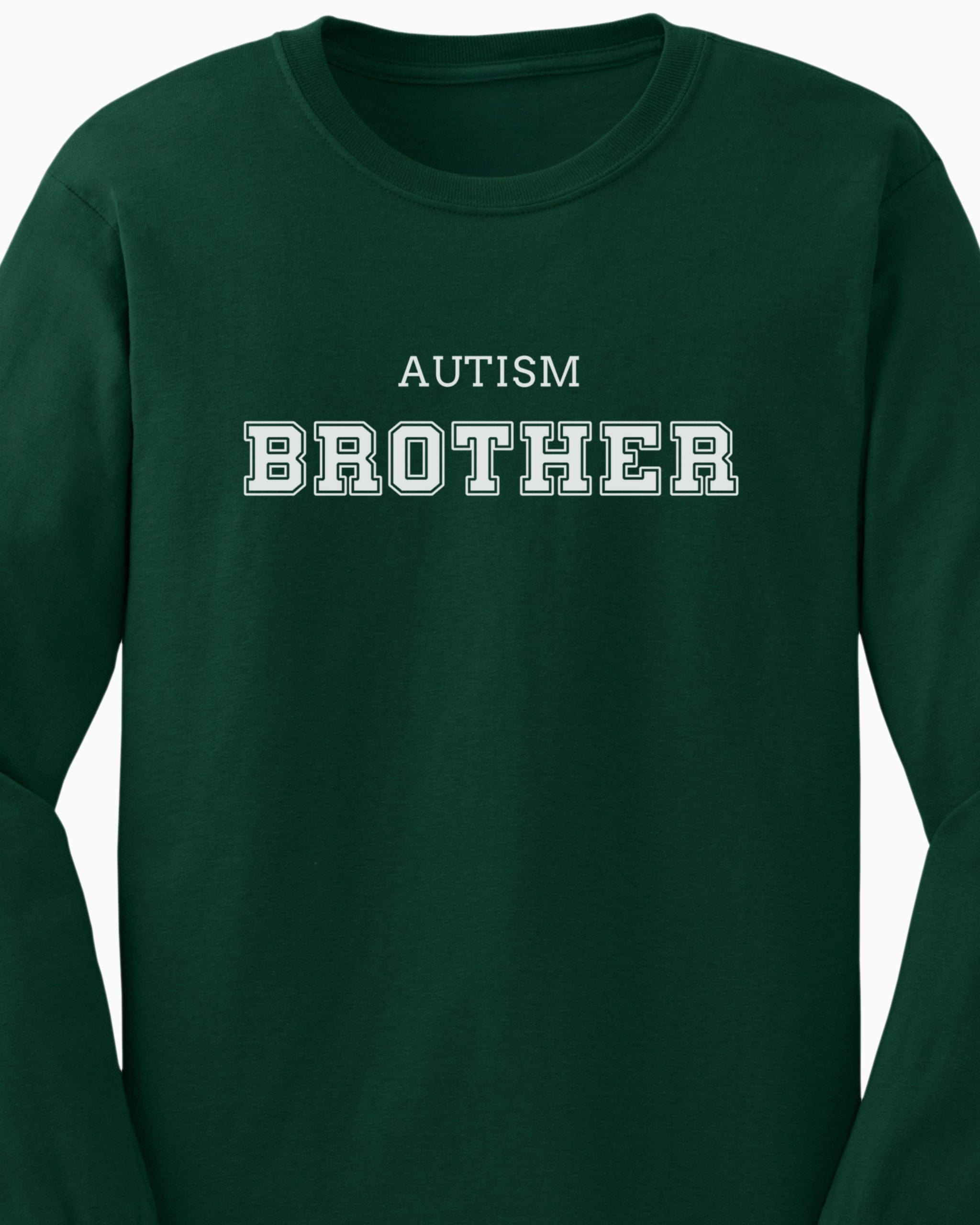 Autism Brother College Long Sleeve T-Shirt-Neurodiversity, ADHD & Autism Awareness & Acceptance Long-sleeve by Daily Bloom