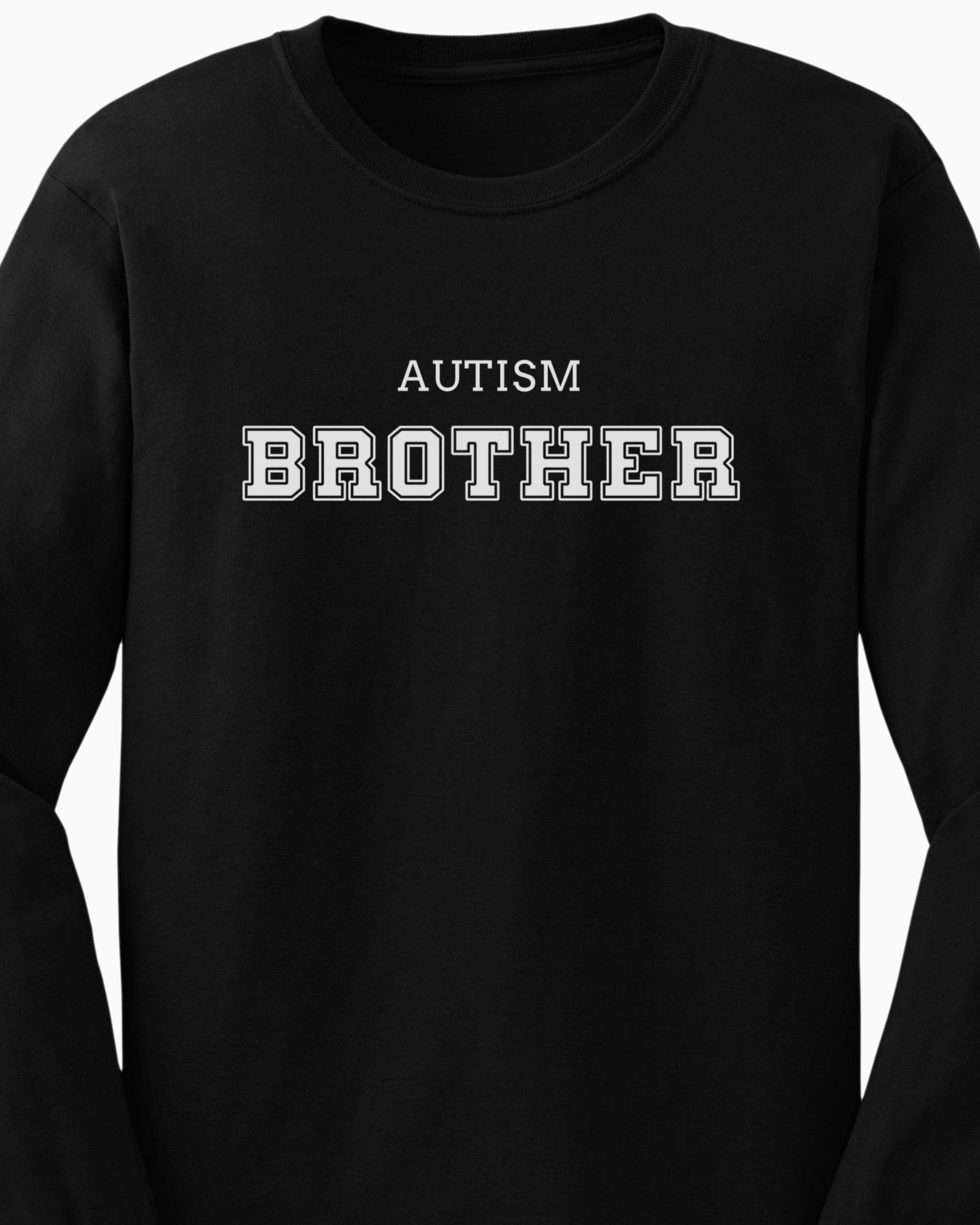 Autism Brother College Long Sleeve T-Shirt-Neurodiversity, ADHD & Autism Awareness & Acceptance Long-sleeve by Daily Bloom