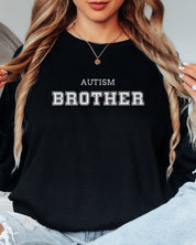 Autism Brother College Long Sleeve T-Shirt-Neurodiversity, ADHD & Autism Awareness & Acceptance Long-sleeve by Daily Bloom