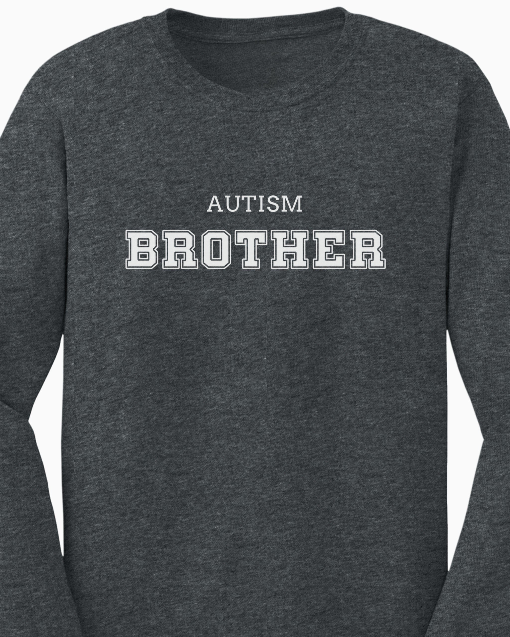 Autism Brother College Long Sleeve T-Shirt-Neurodiversity, ADHD & Autism Awareness & Acceptance Long-sleeve by Daily Bloom