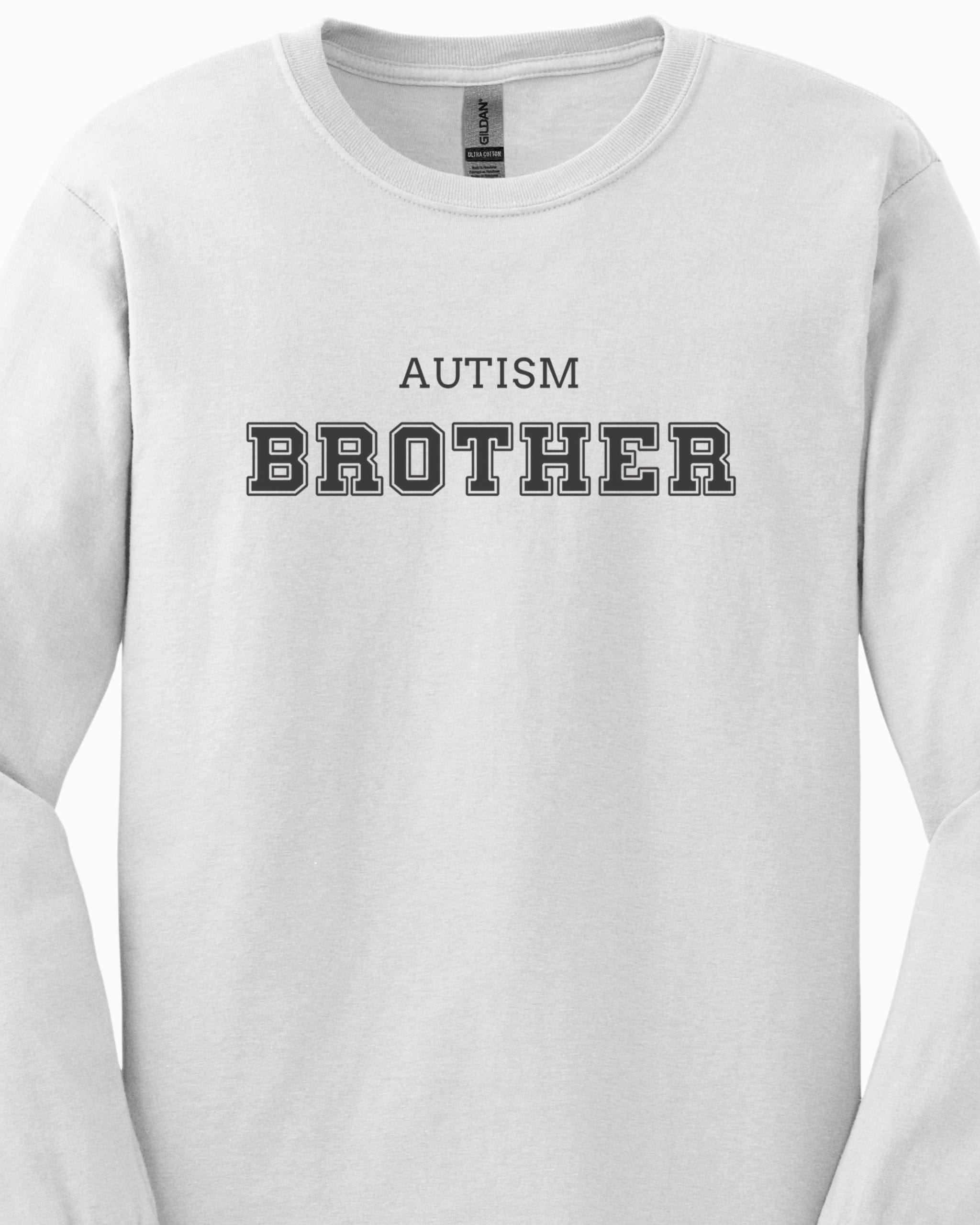 Autism Brother College Long Sleeve T-Shirt-Neurodiversity, ADHD & Autism Awareness & Acceptance Long-sleeve by Daily Bloom