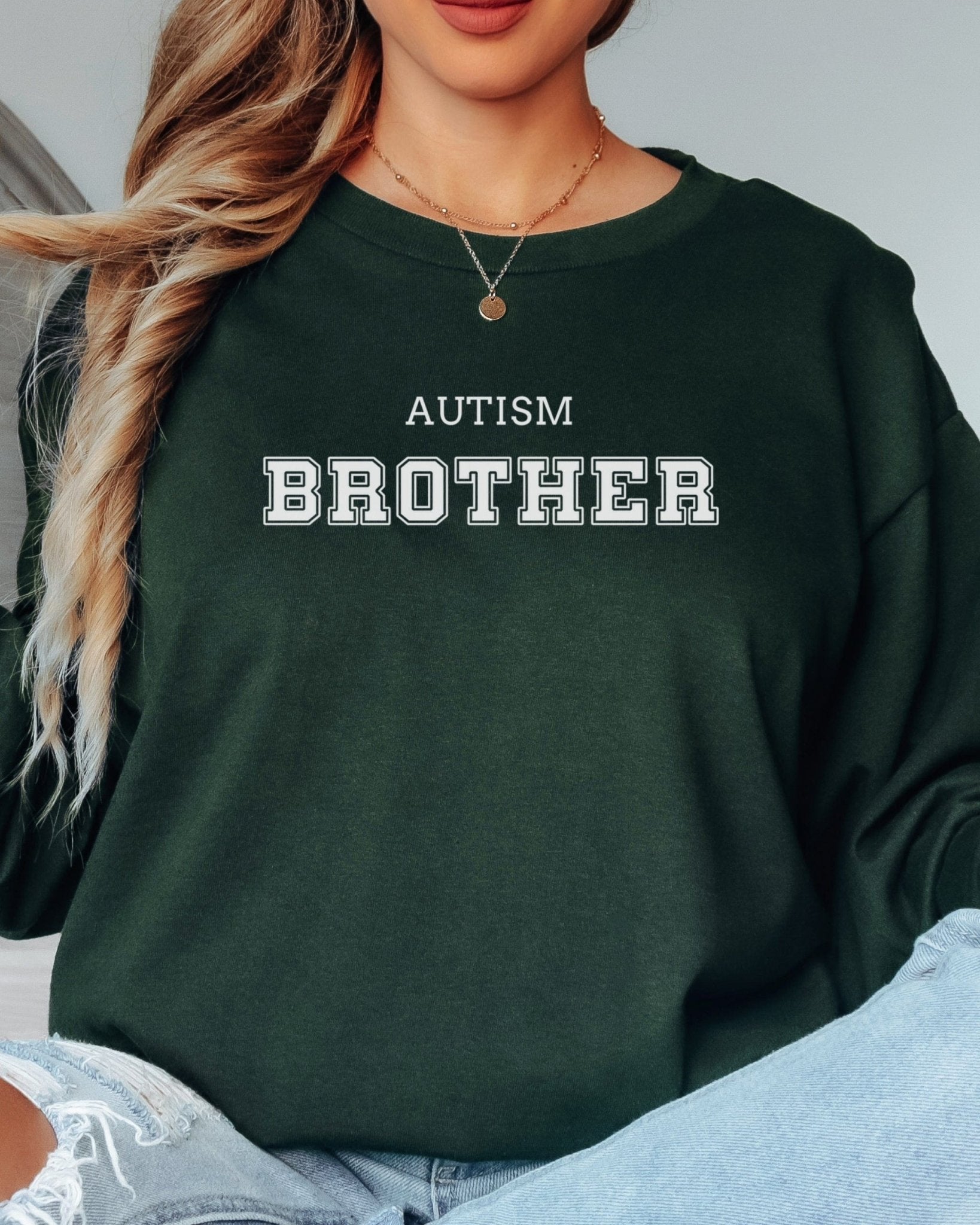 Autism Long - sleeve - Autism Brother College Long Sleeve T-Shirt - Daily Bloom