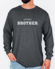 Autism Brother College Long Sleeve T-Shirt-Neurodiversity, ADHD & Autism Awareness & Acceptance Long-sleeve by Daily Bloom