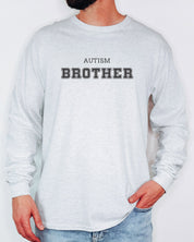 Autism Brother College Long Sleeve T-Shirt-Neurodiversity, ADHD & Autism Awareness & Acceptance Long-sleeve by Daily Bloom