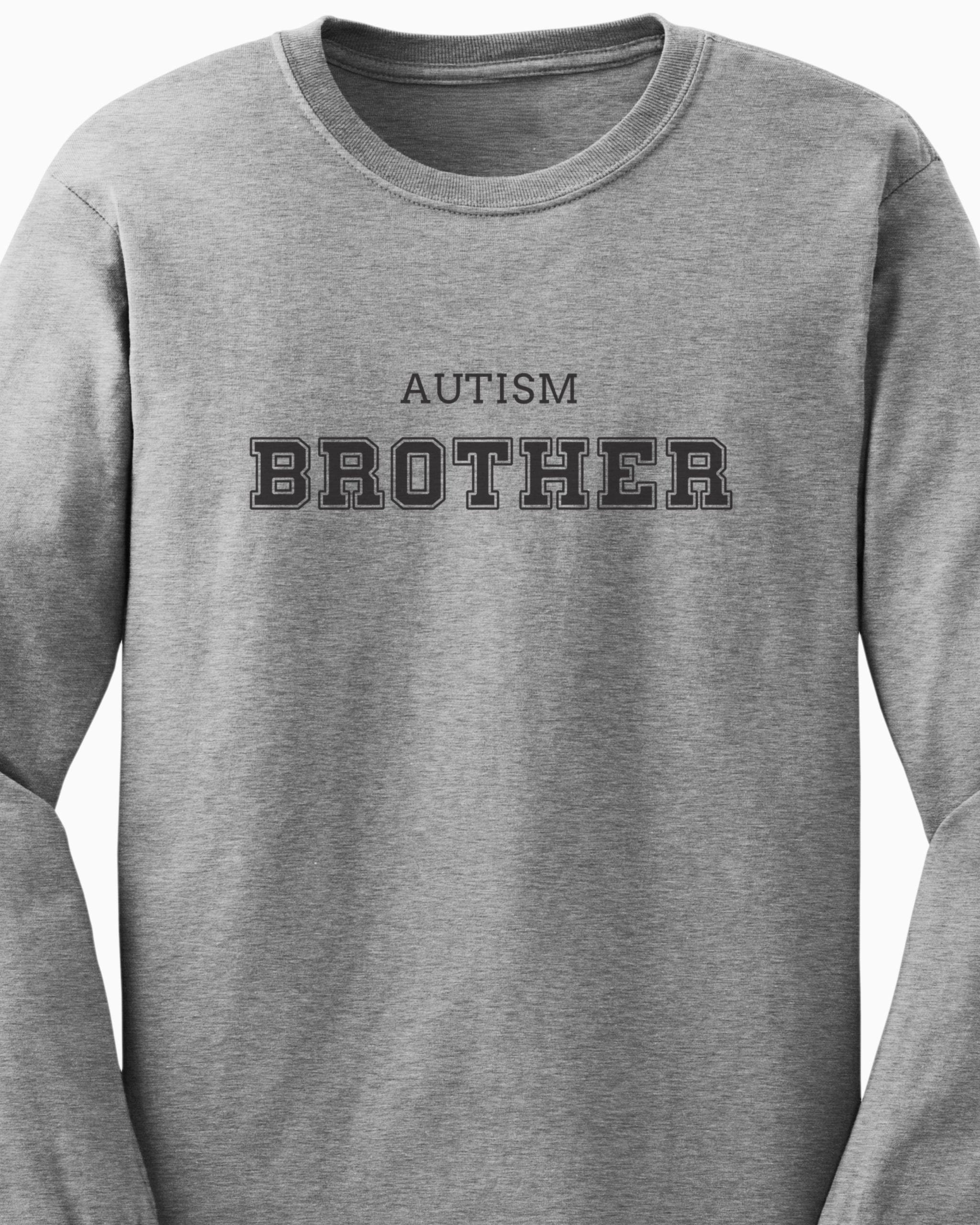 Autism Brother College Long Sleeve T-Shirt-Neurodiversity, ADHD & Autism Awareness & Acceptance Long-sleeve by Daily Bloom