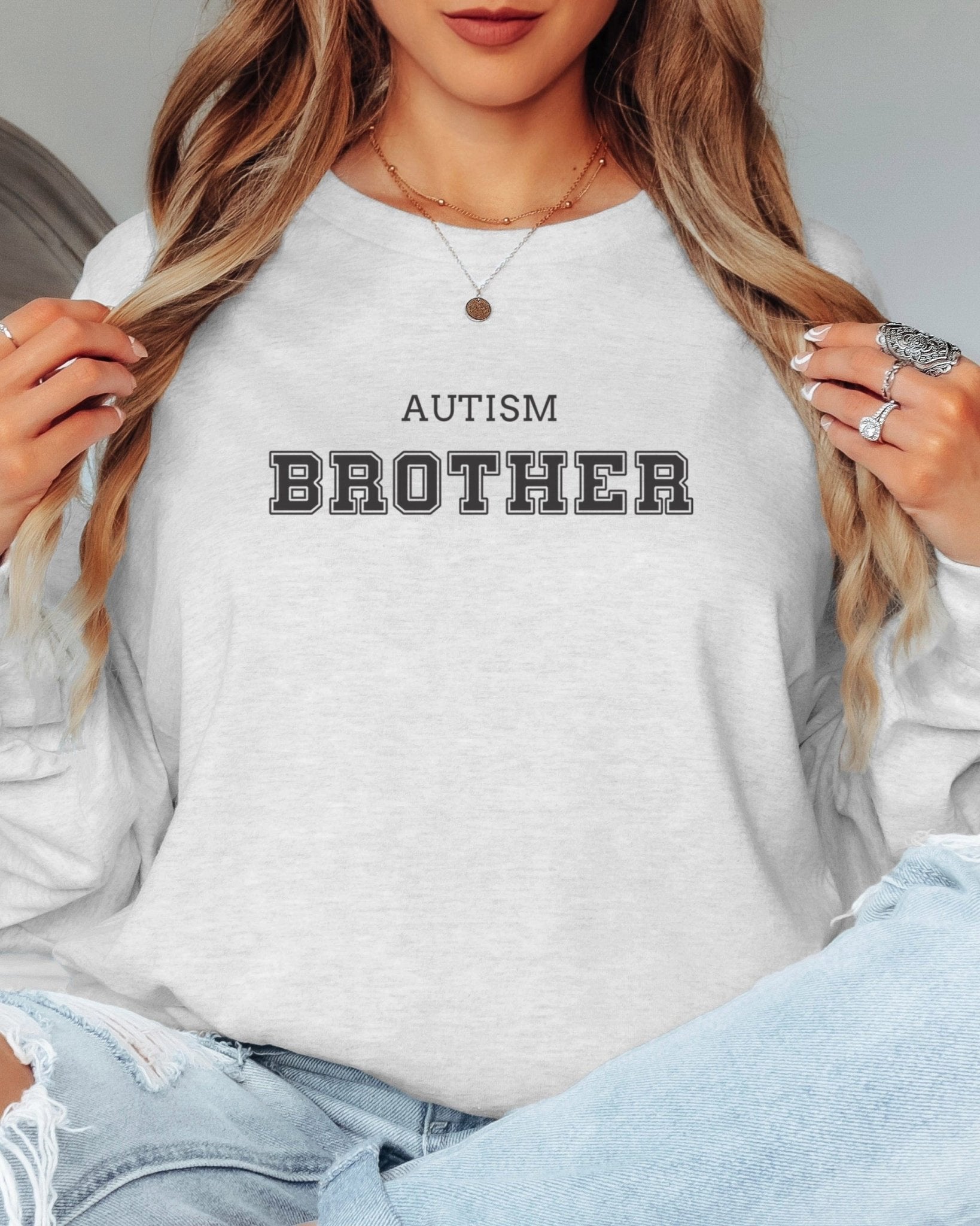 Autism Long - sleeve - Autism Brother College Long Sleeve T-Shirt - Daily Bloom