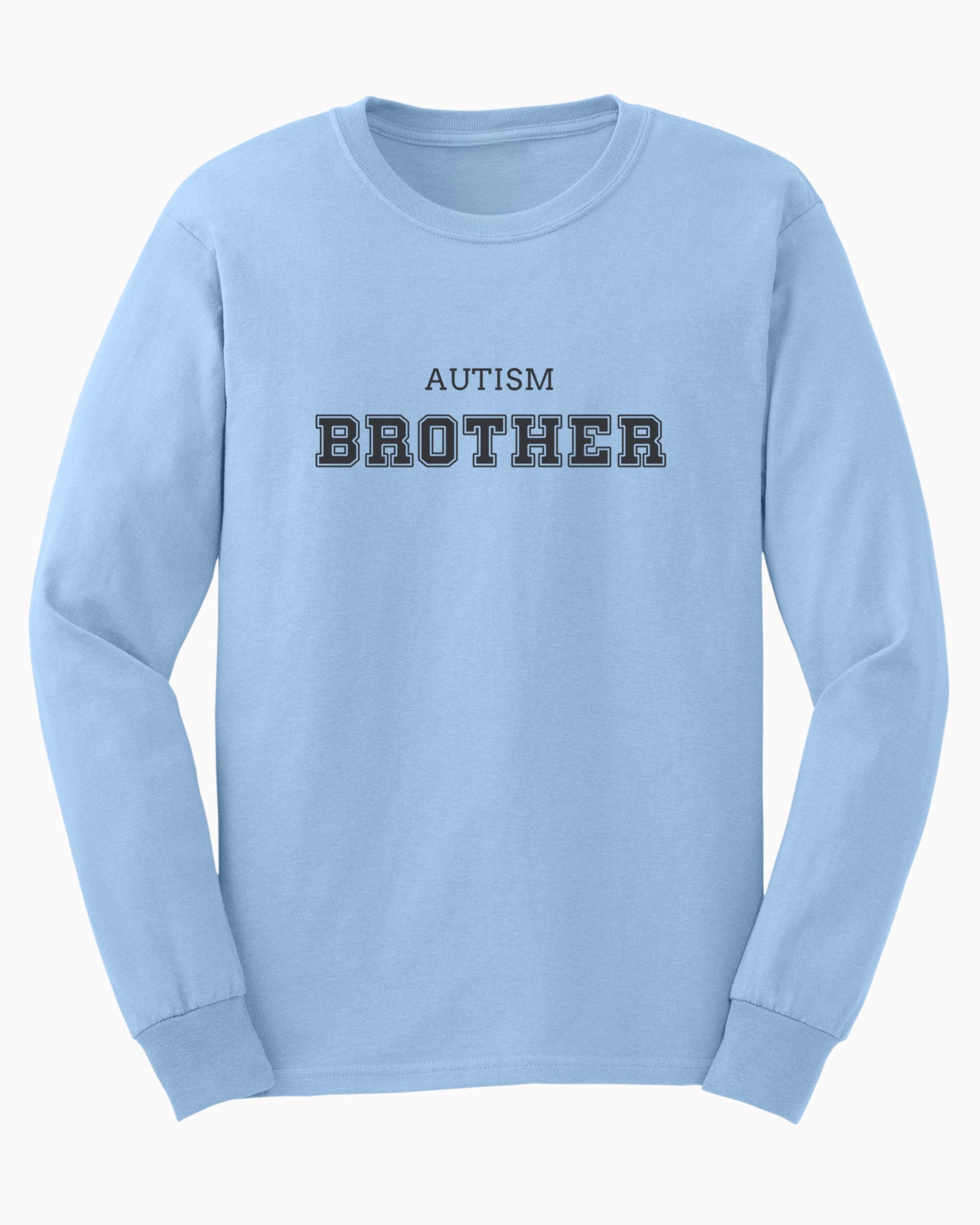 Autism Brother College Long Sleeve T-Shirt-Light Blue-Neurodiversity, ADHD & Autism Awareness & Acceptance Long-sleeve by Daily Bloom