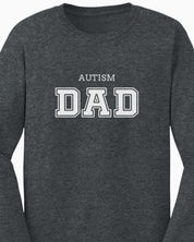 Autism Dad College Long Sleeve T-Shirt-Neurodiversity, ADHD & Autism Awareness & Acceptance Long-sleeve by Daily Bloom
