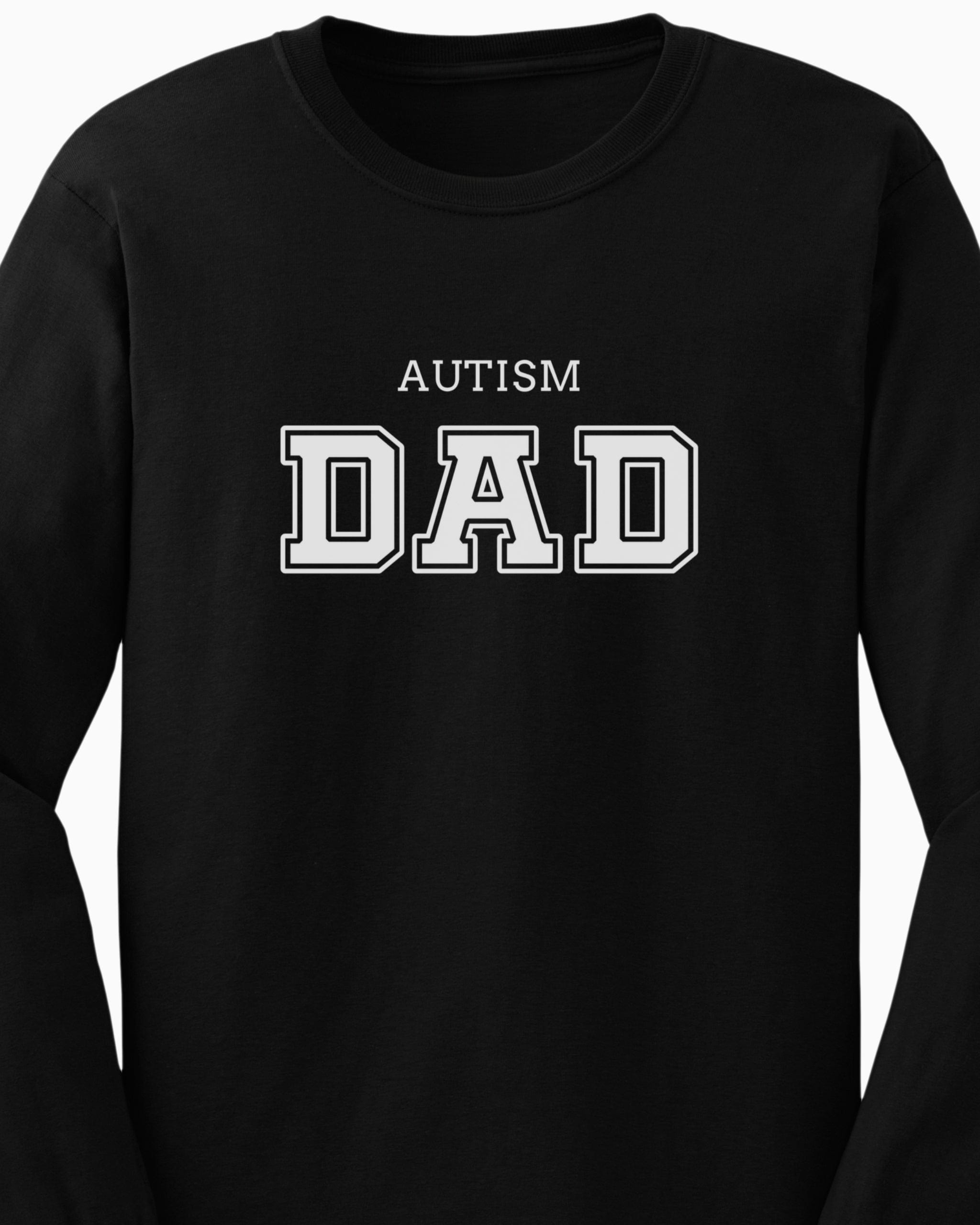 Autism Dad College Long Sleeve T-Shirt-Neurodiversity, ADHD & Autism Awareness & Acceptance Long-sleeve by Daily Bloom