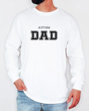 Autism Dad College Long Sleeve T-Shirt-Neurodiversity, ADHD & Autism Awareness & Acceptance Long-sleeve by Daily Bloom