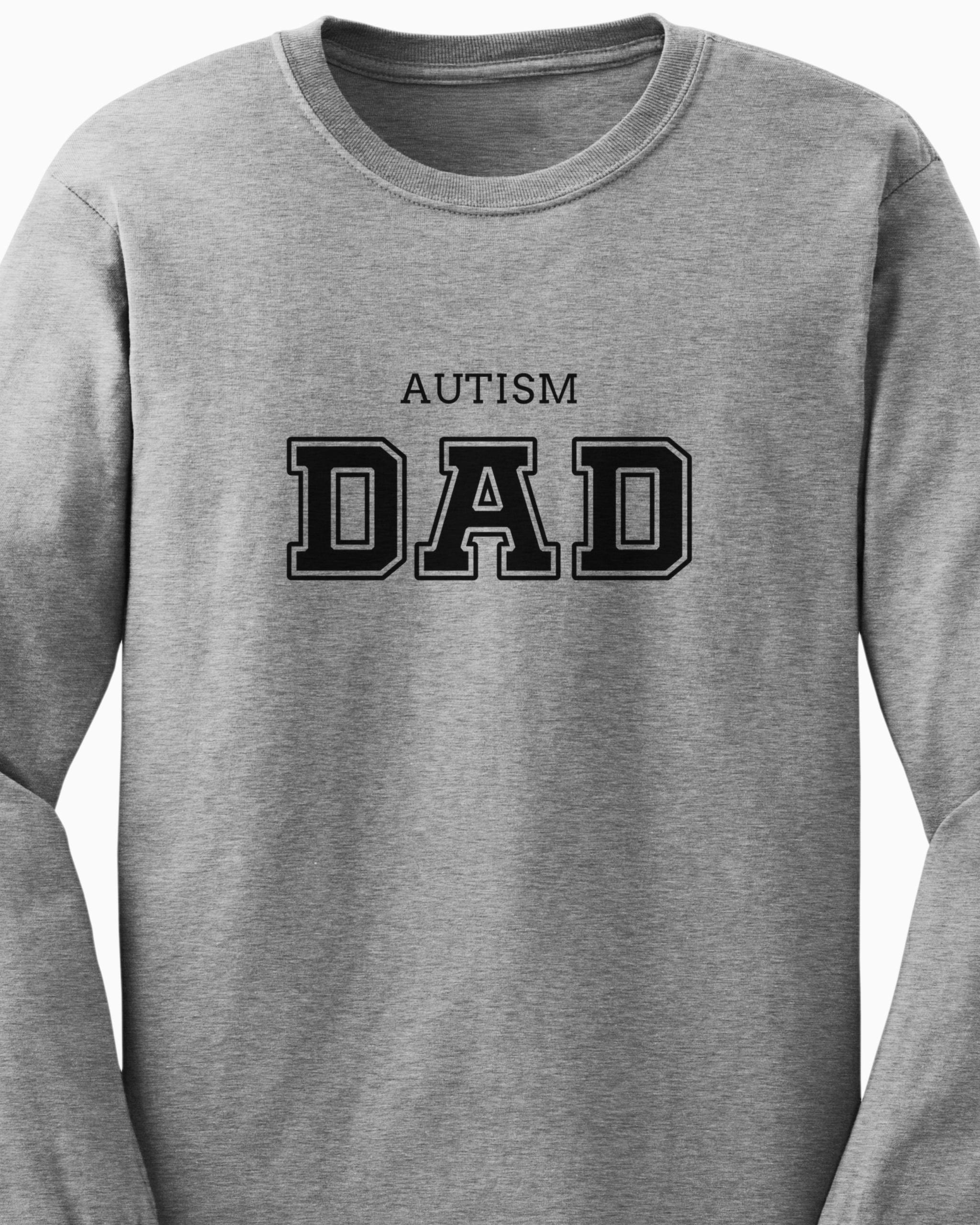 Autism Dad College Long Sleeve T-Shirt-Neurodiversity, ADHD & Autism Awareness & Acceptance Long-sleeve by Daily Bloom