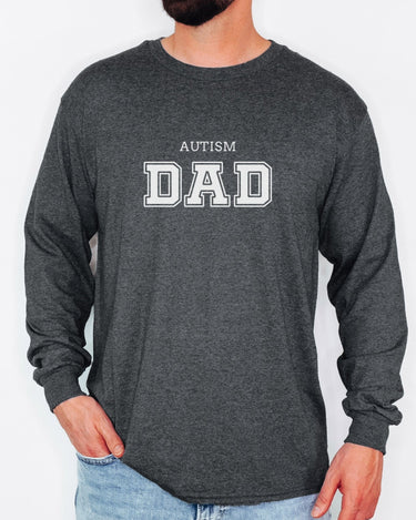 Autism Long - sleeve - Autism Dad College Long Sleeve T-Shirt - Daily Bloom