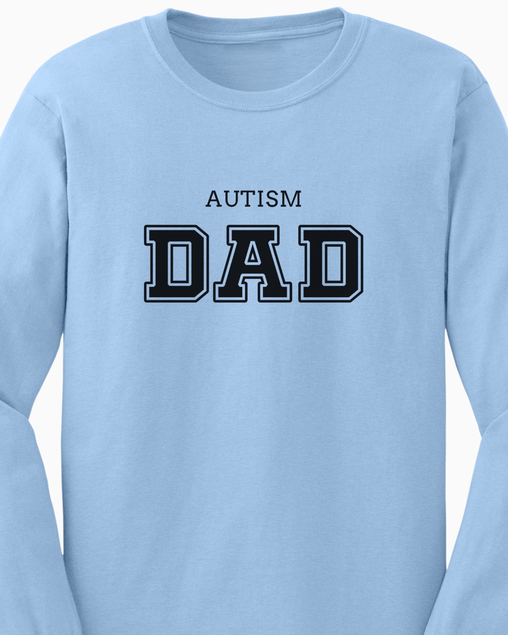 Autism Dad College Long Sleeve T-Shirt-Neurodiversity, ADHD & Autism Awareness & Acceptance Long-sleeve by Daily Bloom