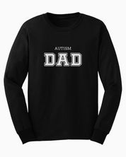 Autism Dad College Long Sleeve T-Shirt-Black-Neurodiversity, ADHD & Autism Awareness & Acceptance Long-sleeve by Daily Bloom